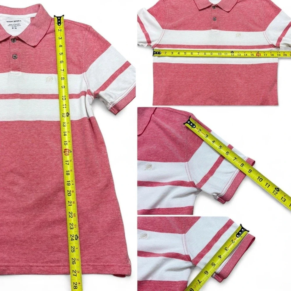 Banana Republic Polo Preppy Retro Heritage vibes Elephant Logo Coastal Resort M
